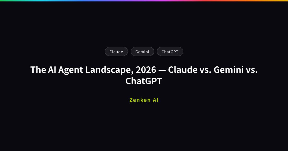 img of The AI Agent Landscape, 2026 — Claude vs. Gemini vs. ChatGPT