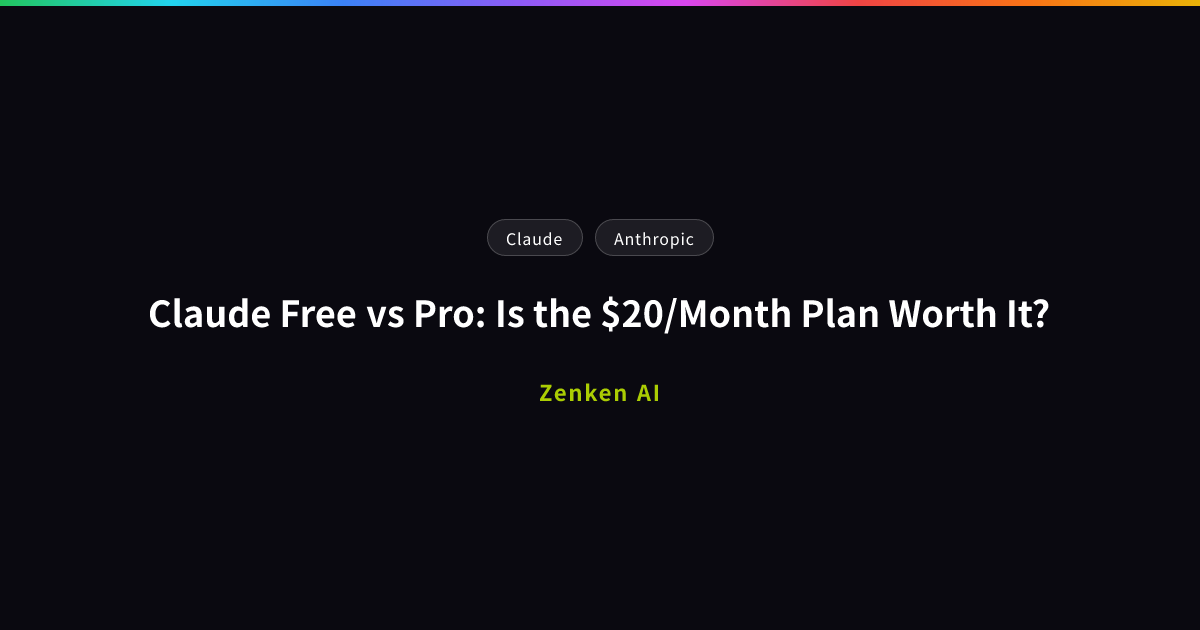 img of Claude Free vs Pro: Is the $20/Month Plan Worth It?