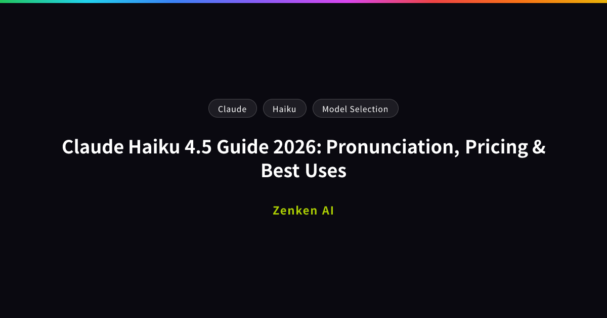 img of Claude Haiku 4.5 Guide 2026: Pronunciation, Pricing & Best Uses