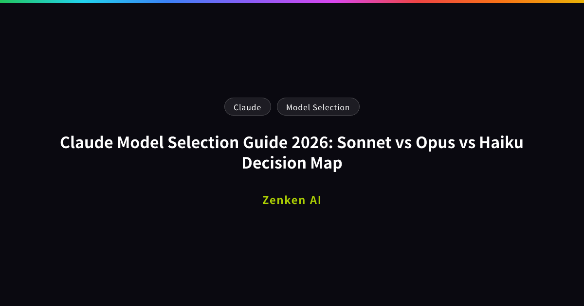 img of Claude Model Selection Guide 2026: Sonnet vs Opus vs Haiku Decision Map