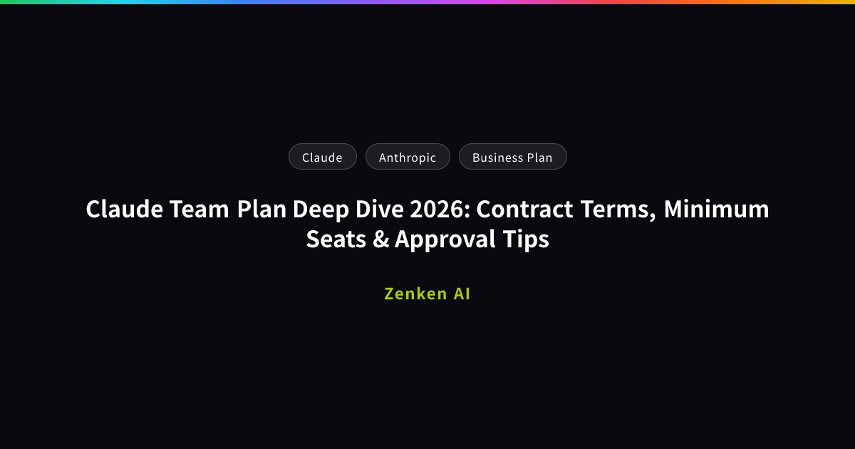 img of Claude Team Plan Deep Dive 2026: Contract Terms, Minimum Seats & Approval Tips