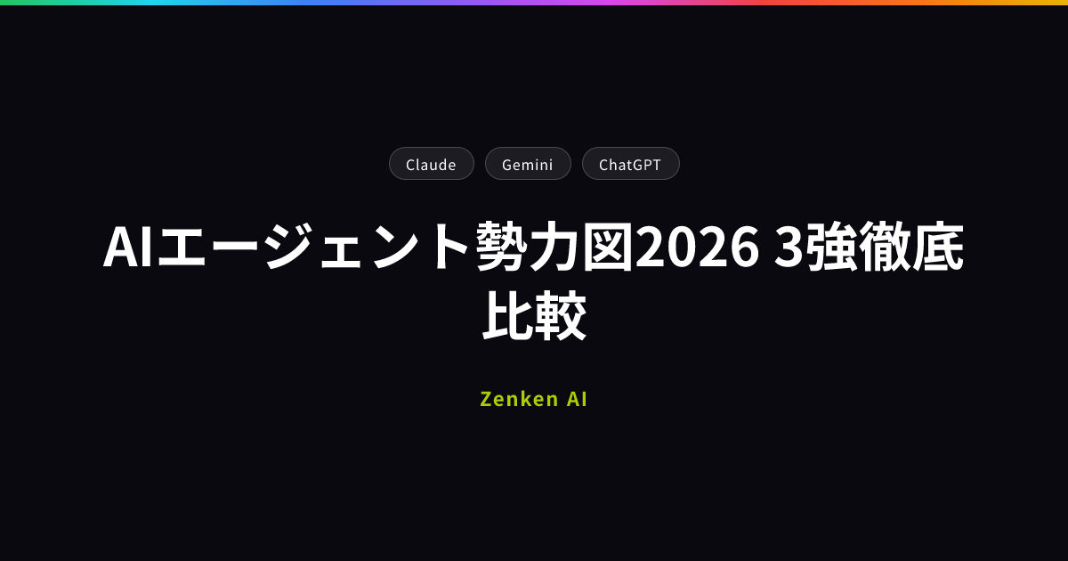img of AIエージェント勢力図2026 3強徹底比較